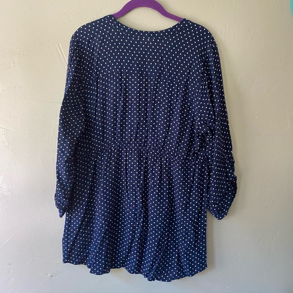 Cute polka dot Maternity top, 3/4 length sleeves, size XL - Picture 6 of 8